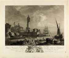 Port near Naples, 1754/1808. Creator: Adrian Zingg