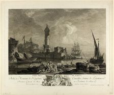 Port near Naples, 1754/1808. Creator: Adrian Zingg