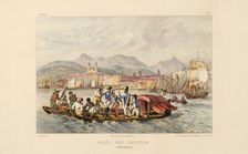 Port of the Mineiros in Rio de Janeiro. From "Voyage pittoresque dans le Brésil", 1835. Creator: Rugendas, Johann Moritz (1802-1858)
