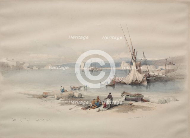 Port of Tyre, 1839. Creator: David Roberts (British, 1796-1864).