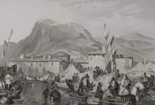 Port of Kenkries, Corinth, Greece, 1840. Creator: Aubert