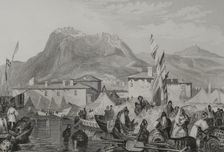 Port of Kenkries, Corinth, Greece, 1840. Creator: Aubert