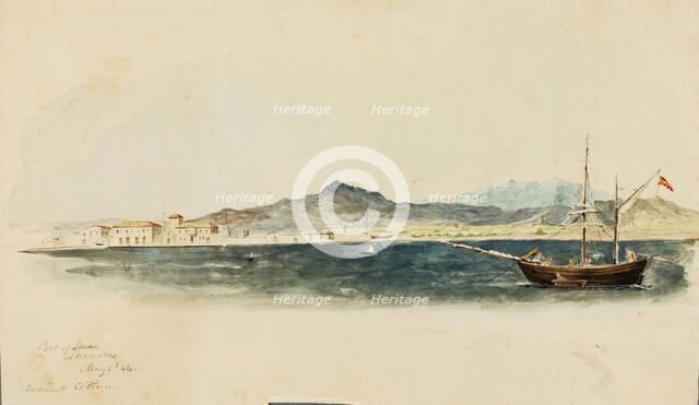 Port of Larnaca, 1844. Creator: Miner Kilbourne Kellogg.