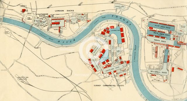 'Port of London Authority - Map', 1937. Creator: Unknown.