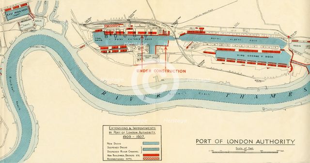 'Port of London Authority - Map', 1937. Creator: Unknown.