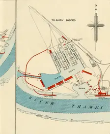 Port of London Authority - Map 1937. Creator: Unknown
