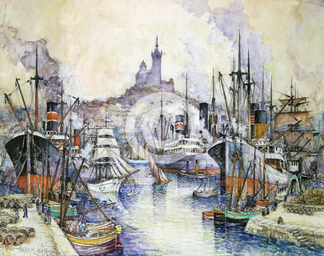 'Port of Marseille', 1900-1950. Artist: Frank Will
