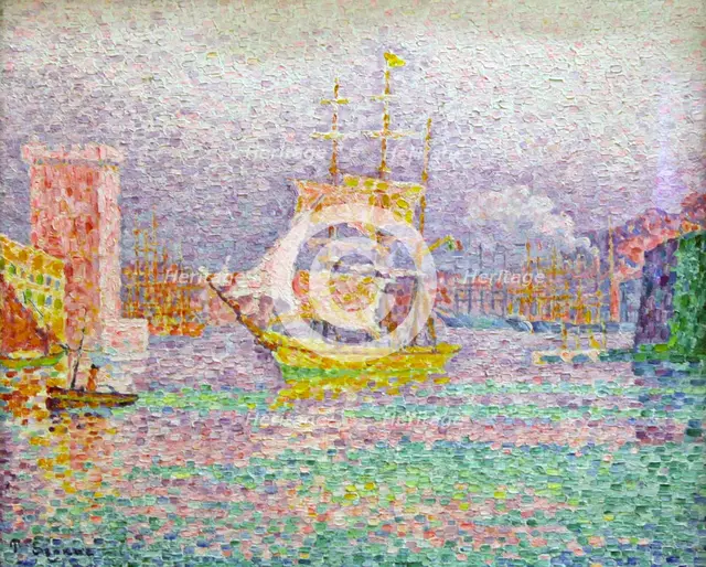 'Port of Marseilles', 1906-1907. Artist: Paul Signac