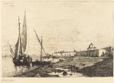 Port of San Remo, 1878. Creator: Adolphe Appian