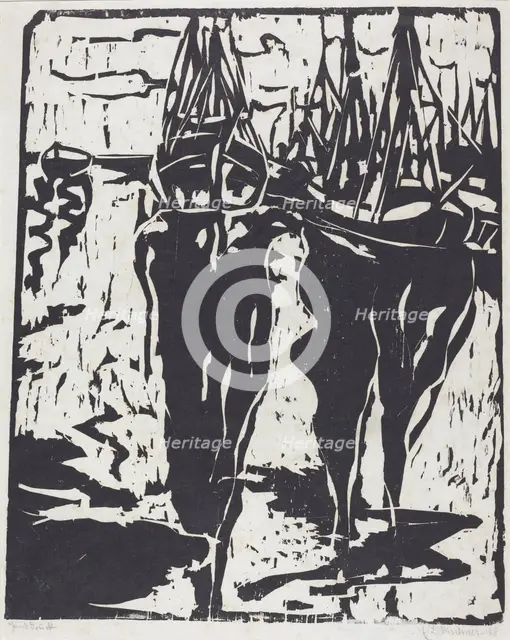 Port Scene (Hafenbild), 1908. Creator: Ernst Kirchner.