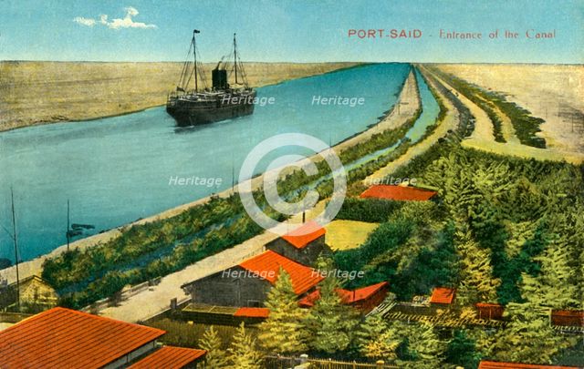 'Port-Said - Entrance of the Canal', c1918-c1939. Creator: Unknown.