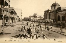 Port-Said. - Lesseps Street. - LL. c1918-c1939. Creator: Unknown