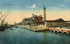 Port-Said - Panoramic view of the Quay c1918-c1939. Creator: Unknown