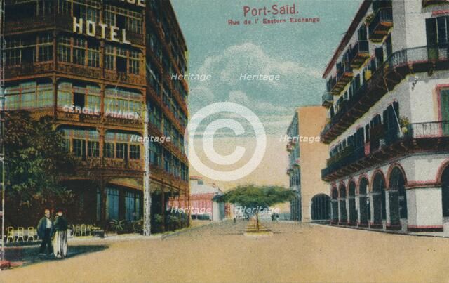 'Port-Said. Rue de l'Eastern Exchange', c1900. Artist: Unknown.