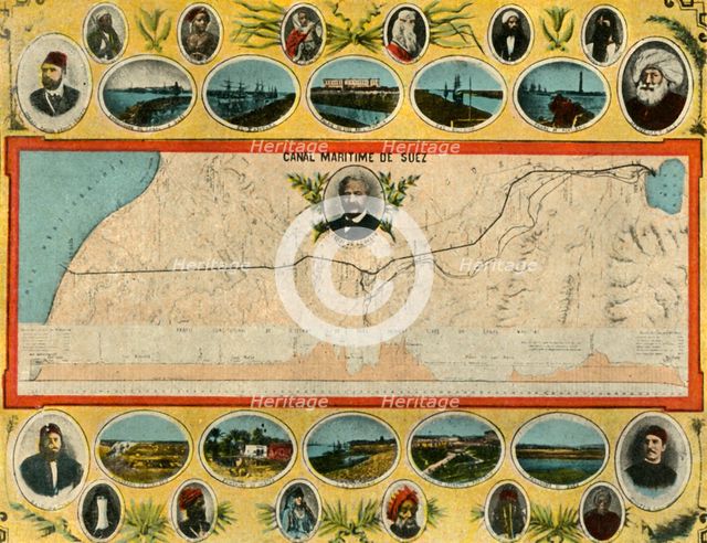 'Port-Said - The Plan of the Canal', c1918-c1939. Creator: Unknown.