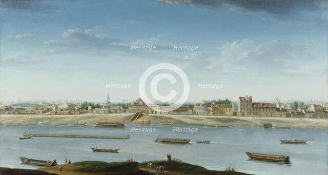 Port Saint-Bernard, seen from Arsenal, 1752. Creator: Nicolas Raguenet.