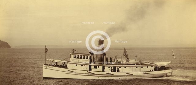 Port side view of small American ship, 1894 or 1895. Creator: Alfred Lee Broadbent.