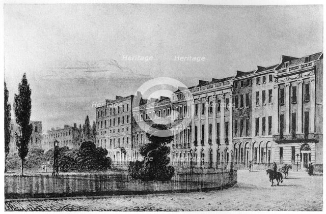 Portman Square, London, c1813 (1907). Artist: Unknown