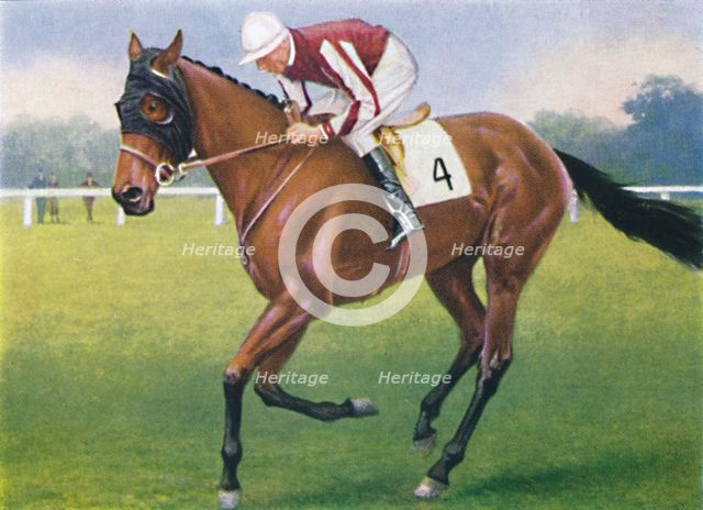 Portobello, Jockey: P. Beasley', 1939. Artist: Unknown.