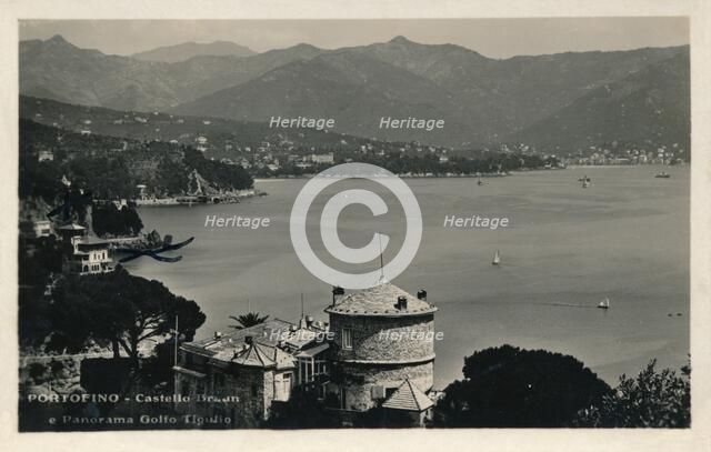 'Portofino - Castello Braun e Panorama Golfo Tigulio', c1900.  Artist: Unknown.
