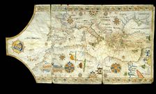 Portolan chart of the Mediterranean Sea, the Black Sea, Sea of Azov…, 16th century. Creator: Anonymous master