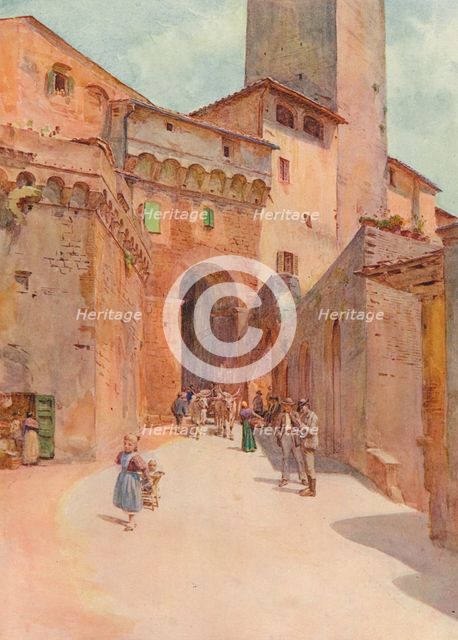'Portone Dei Becci, San Gimignano', c1900 (1913). Artist: Walter Frederick Roofe Tyndale.