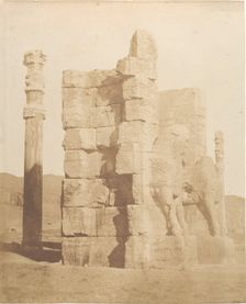 Porta d'entrata alla ruine de Persepolis, 1858. Creator: Luigi Pesce