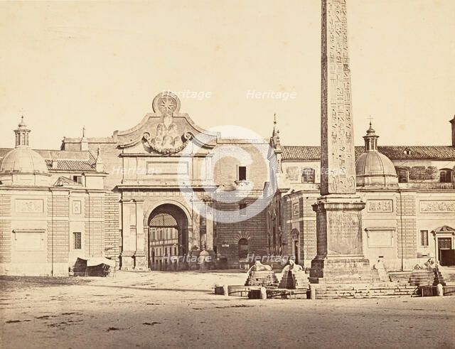 Porta del Popolo, 1848-52. Creator: Eugène Constant.