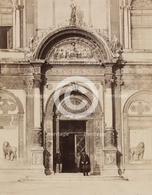 Porta dell' Ospitale, Scuolo S. Marco, Venice, 19th century. Creator: Unknown.