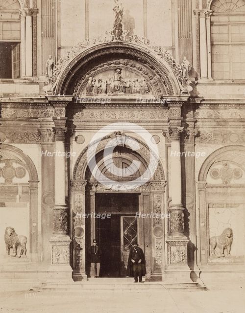 Porta dell' Ospitale, Scuolo S. Marco, Venice, 19th century. Creator: Unknown.