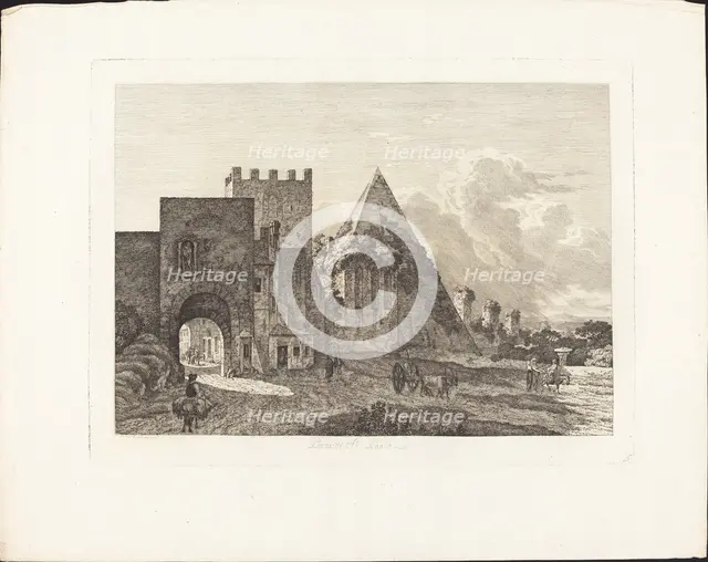 Porta di San Paolo, 1795. Creator: Jacob Wilhelm Mechau.