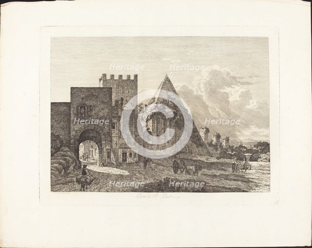 Porta di San Paolo, 1795. Creator: Jacob Wilhelm Mechau.