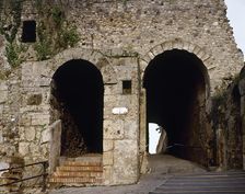 Porta Marina which connected the town with the harbour, Pompeii, Campania, Italy, 2002. Creator: LTL