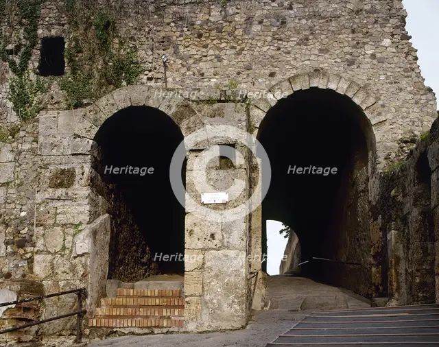 Porta Marina which connected the town with the harbour, Pompeii, Campania, Italy, 2002. Creator: LTL.