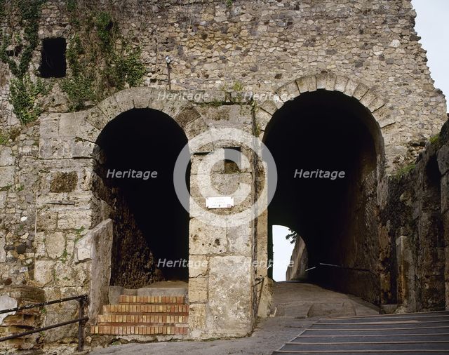 Porta Marina which connected the town with the harbour, Pompeii, Campania, Italy, 2002. Creator: LTL.