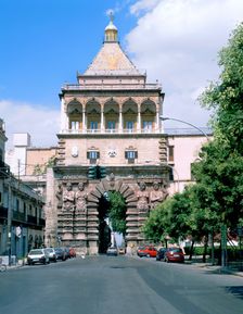 Porta Nuova, Palermo, Sicily, Italy. Creator: Peter Thompson