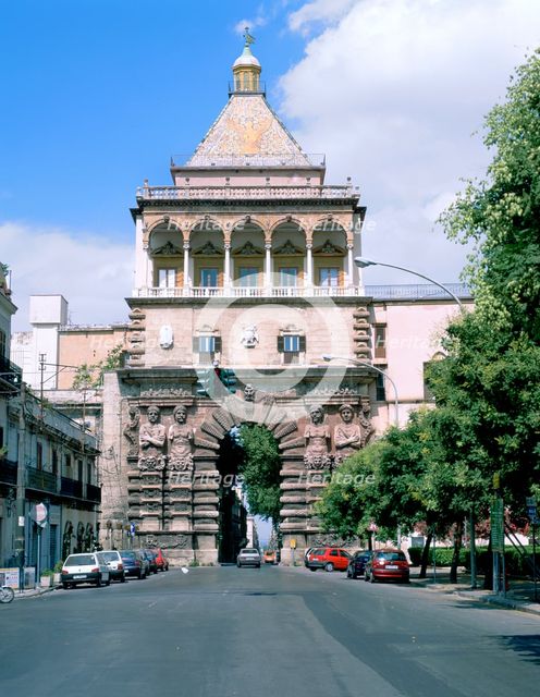 Porta Nuova, Palermo, Sicily, Italy. Creator: Peter Thompson.