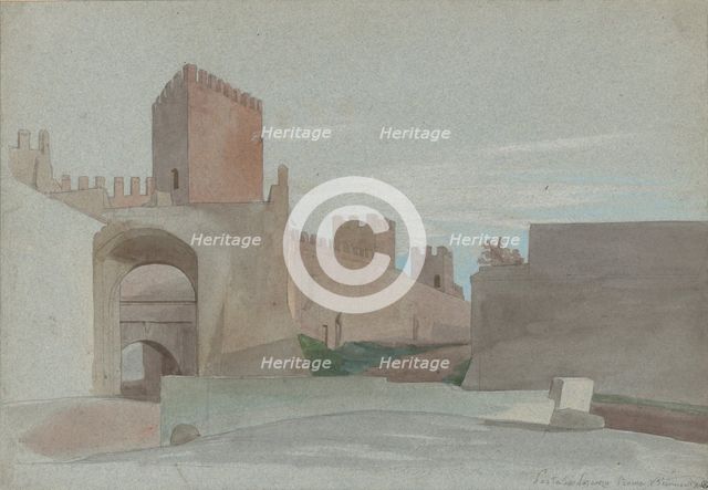 Porta San Lorenzo, Rome, mid-19th century. Creator: Victor-François-Eloi Biennourry.
