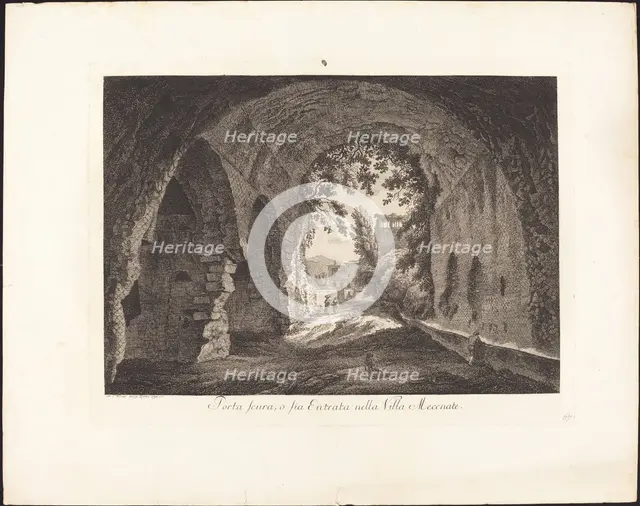 Porta scura o sia entrata nella villa Mecenate, 1794. Creator: Albert Christoph Dies.