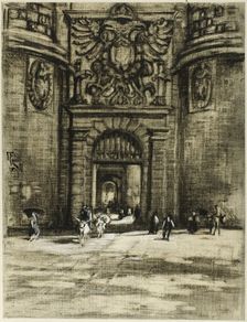 Porta Viragia, Toledo, c. 1903. Creator: Joseph J Pennell