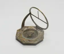 Portable Compass Sundial, Germany, 1623. Creator: Unknown