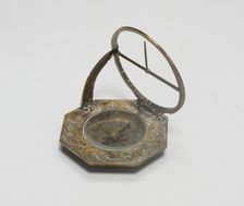 Portable Compass Sundial, Germany, 1623. Creator: Unknown
