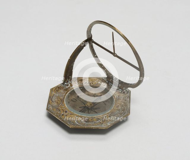 Portable Compass Sundial, Germany, 1623. Creator: Unknown.