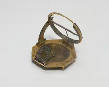 Portable Compass Sundial, Germany, 17th century. Creator: Unknown