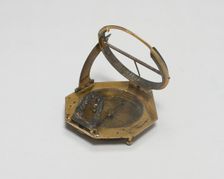 Portable Compass Sundial, Germany, 17th century. Creator: Unknown