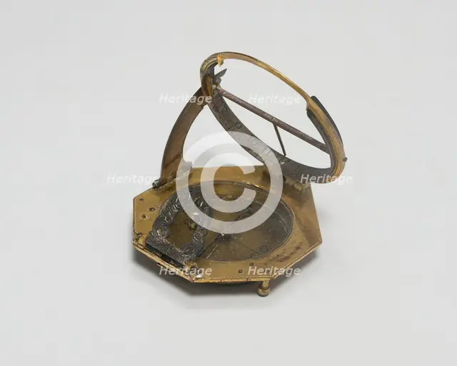 Portable Compass Sundial, Germany, 17th century. Creator: Unknown.