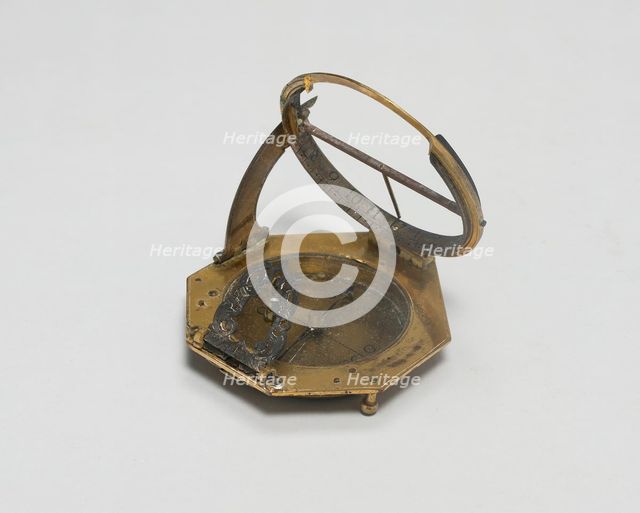 Portable Compass Sundial, Germany, 17th century. Creator: Unknown.