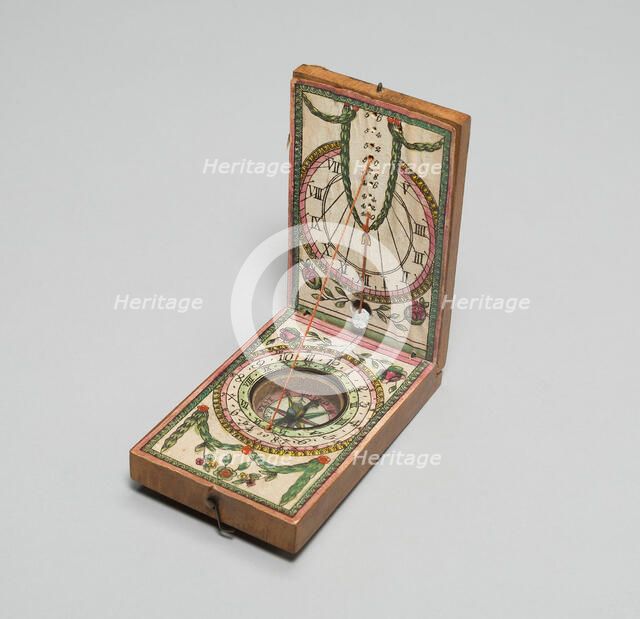 Portable Compass Sundial, Germany, c. 1790. Creator: J. Kleininger.