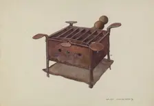 Portable Charcoal Stove, c. 1940. Creator: Ernest A Towers Jr