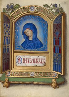 Portable Altarpiece with the Weeping Madonna; Book of Hours, about 1480-1490. Creator: Georges Trubert